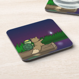 Posavasos Kappa y Kitsune - Yokai japonesa