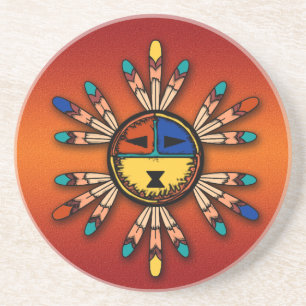 Posavasos Katsina emplumado Sun hace frente