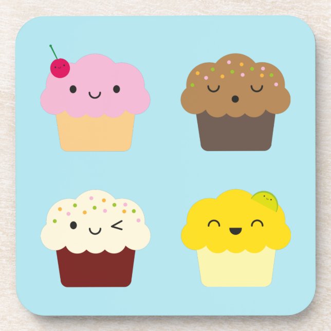 Posavasos Kawaii Cupcakes (Frente)