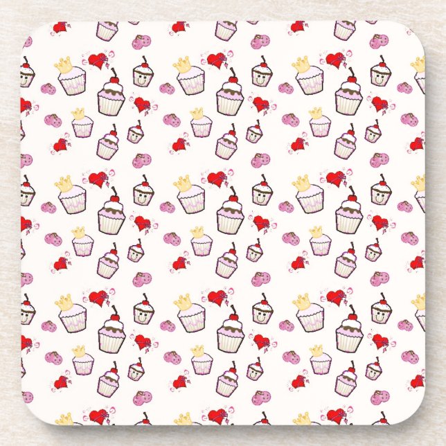 Posavasos Kawaii Cupcakes Pattern accessories (Frente)