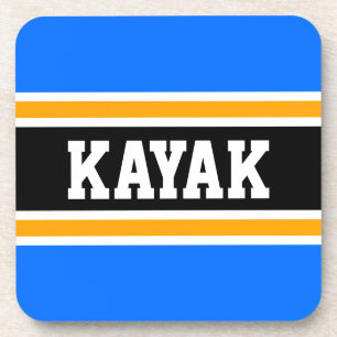 Posavasos KAYAK Deportivo Divertido Azul Brillante Naranja N