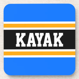 Posavasos KAYAK Sporty Fun Azul brillante Rayas Negras Amari