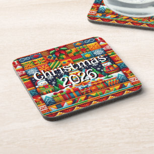 Posavasos Kente Cloth Personalizado para Festejos Navideños