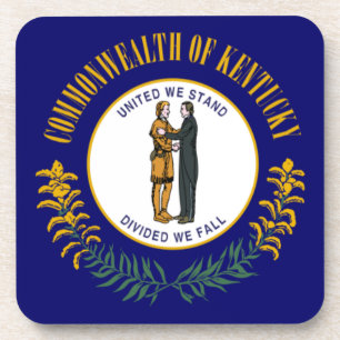 Posavasos Kentucky: Commonwealth del Bluegrass Bandera del e