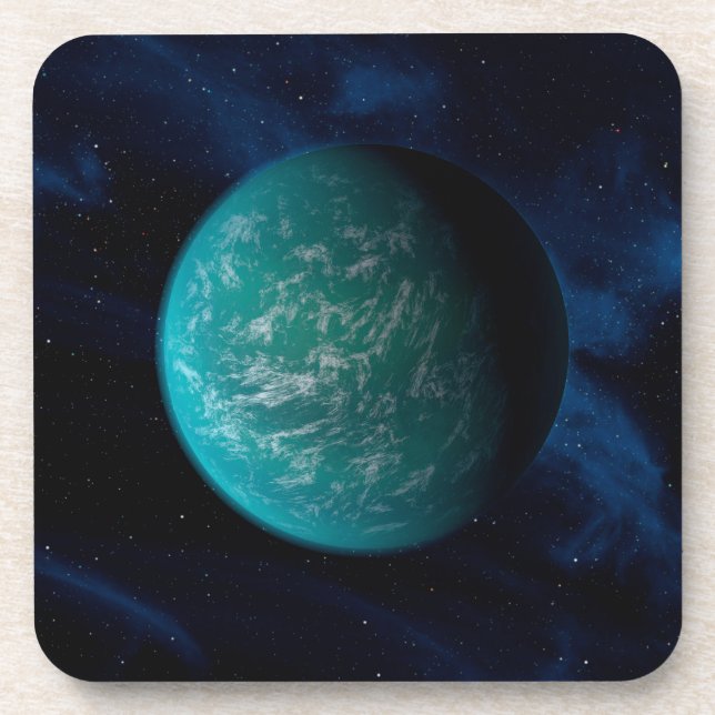 Posavasos Kepler 22b, un planeta extrasolar. (Frente)