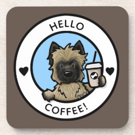 Posavasos KiniArt Cairn Amante del café Revestimiento de plá