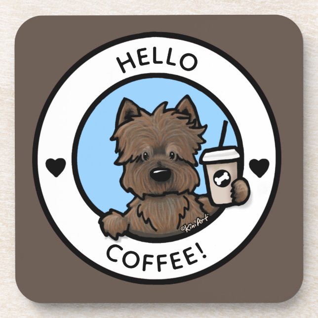 Posavasos KiniArt Cairn Café Lover Atractiva montaña de plás (Frente)