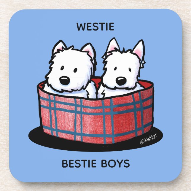 Posavasos KiniArt Westie Besties (Frente)