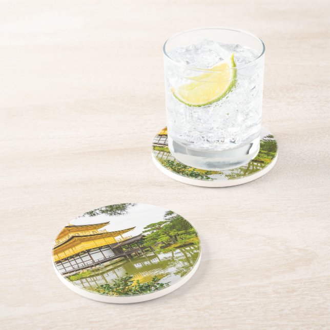 Posavasos Kinkaku-ji, el pabellón dorado, Kioto (Lado)