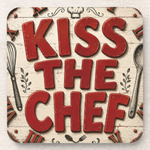 Posavasos Kiss the Chef Rustic Farmhouse Kitchen