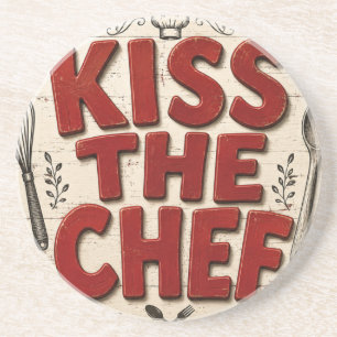 Posavasos Kiss the Chef Rustic Farmhouse Kitchen