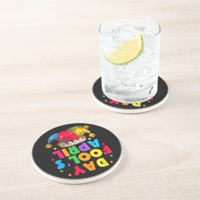 Posavasos Kit de bromas divertidas del Día de los Inocentes  (Lado)