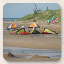 Kitesurfers by Lake Michigan