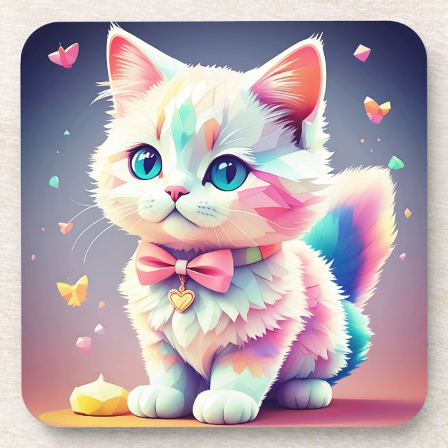 Posavasos Kitten-84301 de color lindo (Frente)