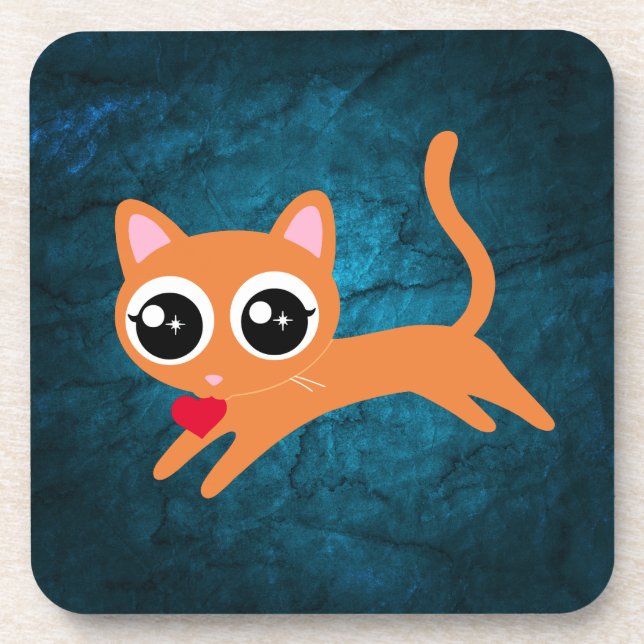 Posavasos Kitty Cat Heart Thief Cute Gift (Frente)