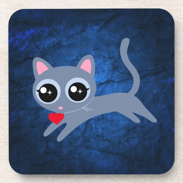 Posavasos Kitty Cat Heart Thief Cute Gift (Frente)