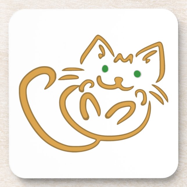 Posavasos Kitty juguetón (Frente)