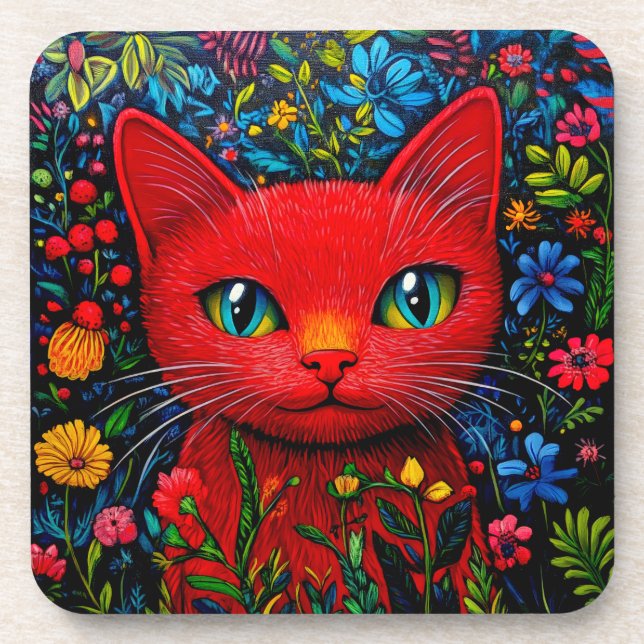 Posavasos Kitty Rojo (Frente)