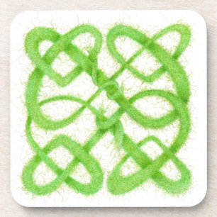 Posavasos KNOT CÉLTICO VERDE LÁMPARA de plástico duro
