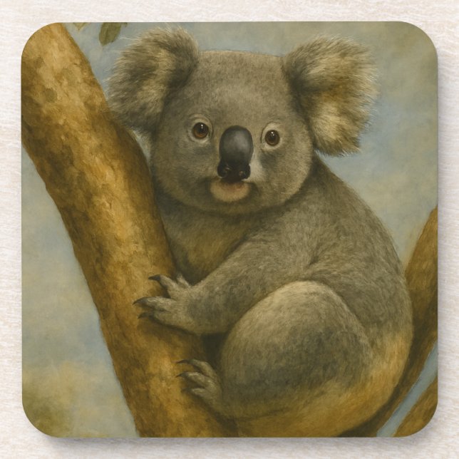 Posavasos Koala en una luz tranquila (Frente)