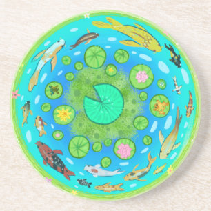 Posavasos Koi y Goldfish Circular Pond 