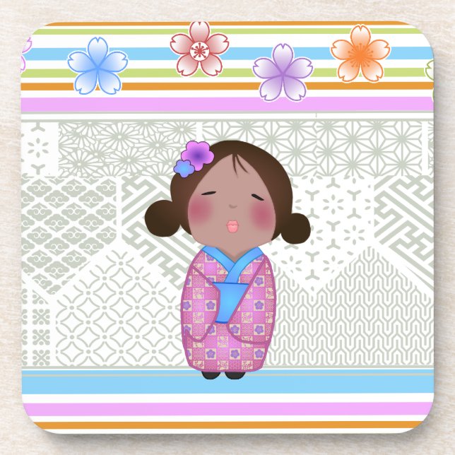 Posavasos kokeshi sakura (Frente)