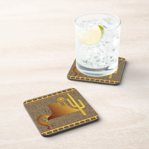 Posavasos Kokopelli Mesa & Cactus Set #1