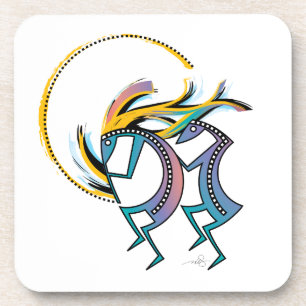 Posavasos Kokopelli y Kokopelli Mana
