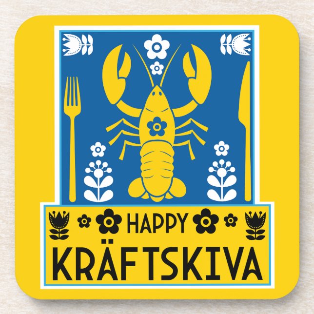 Posavasos Kräftskiva - Fiesta sueco de langostas (Frente)