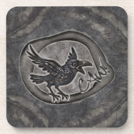 Posavasos Krähe Crow Rabe ruft CAW!