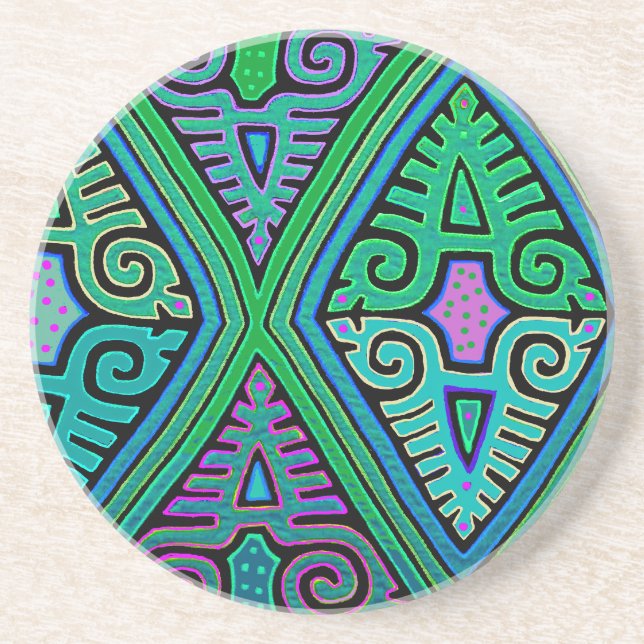 Posavasos Kuna Indian Diamond Mola (Frente)