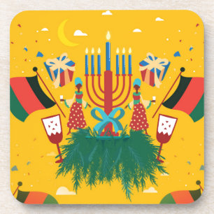 Posavasos kwanzaa amarilla