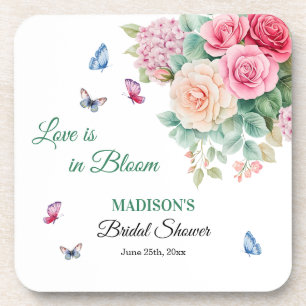 Posavasos La amor está en flor Ropa de novia Mariposas
