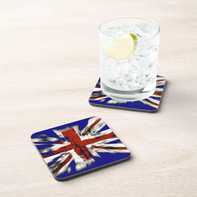 Posavasos La angustiada Unión Británica Jack (Lado Derecho)