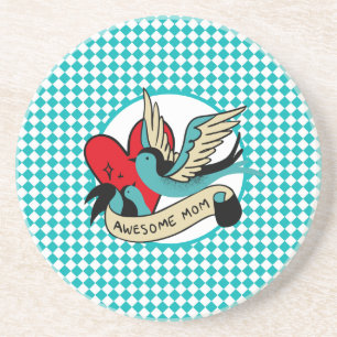 Posavasos La asombrosa mamá Tattoo y Harlequin