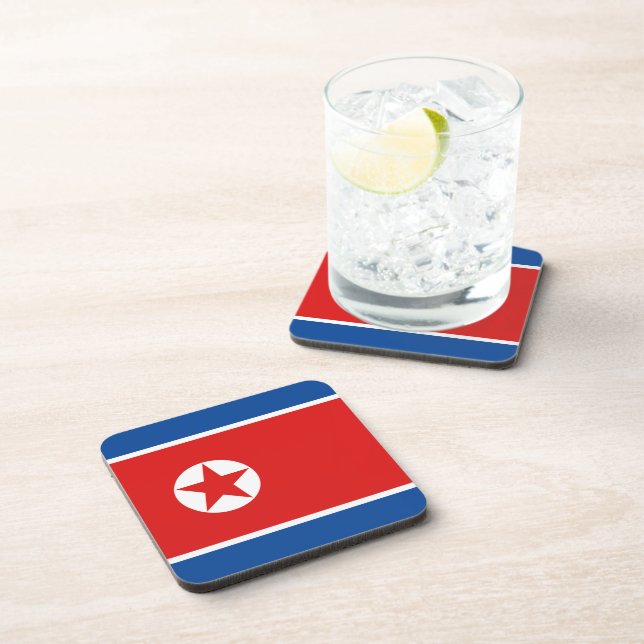 Posavasos La bandera de Corea del Norte (Lado Derecho)