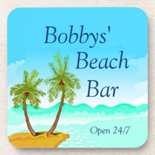 Posavasos La barra de la playa lo personaliza