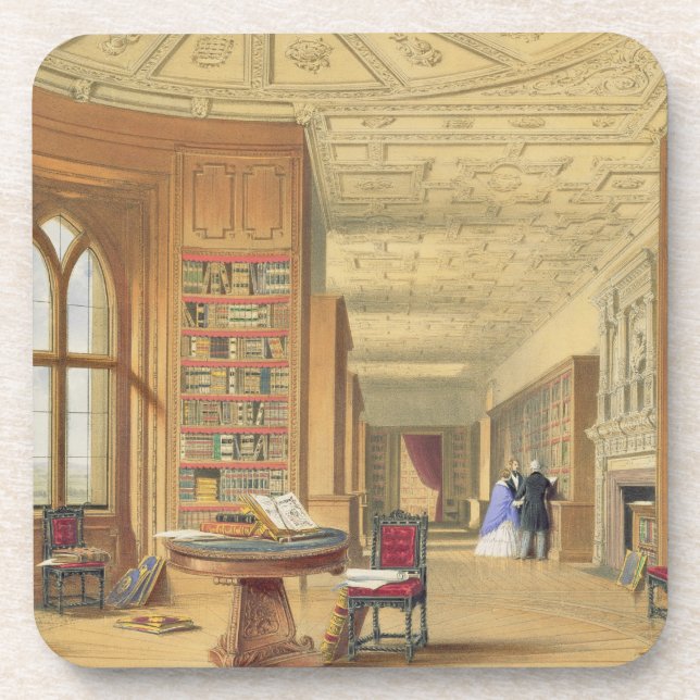 Posavasos La biblioteca, castillo de Windsor, 1838 (litho (Frente)