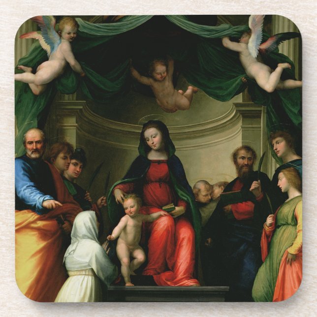 Posavasos La boda mística de St. Catherine de Siena con (Frente)