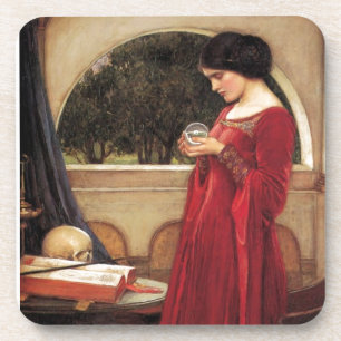 Posavasos La bola de cristal [John William Waterhouse]