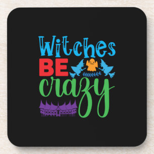 Posavasos La bruja de Halloween sea loca
