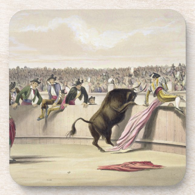 Posavasos La Bull que salta las barreras, 1865 (litho del (Frente)