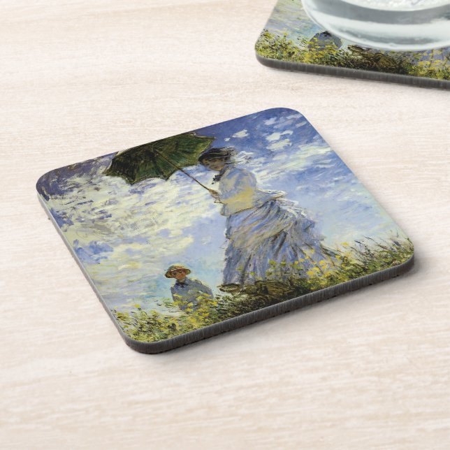 Posavasos La caminata, la dama con una sombrilla (Lado Izquierdo)