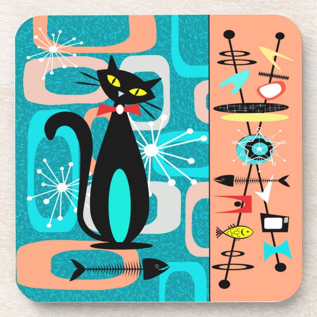 Posavasos La carne de gatos (conjunto de 6) (Frente)
