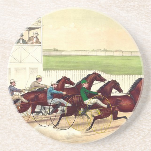 Posavasos La carrera de caballos SUPERIOR es mi vida (Frente)