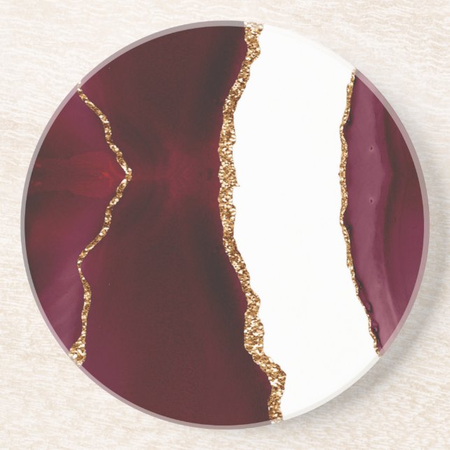 Posavasos La carta de vinos Agate y el oro (Frente)