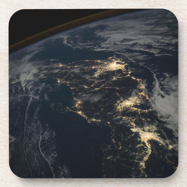 Posavasos La Ciudad Se Ilumina Por La Noche En Japón. (Frente)