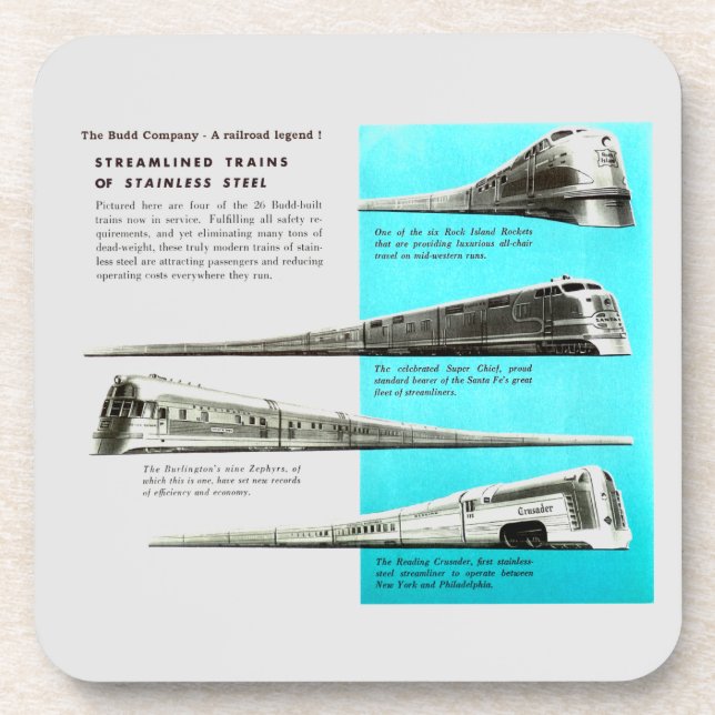 Posavasos La Compañía Budd - Una Leyenda Ferroviaria (Frente)