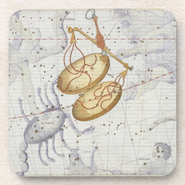 Posavasos La constelación de libra, platea 7 del 'atlas (Frente)
