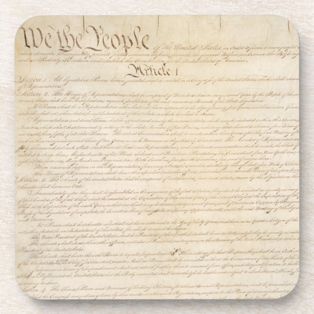 Posavasos La Constitución de los Estados Unidos, nosotros el (Frente)